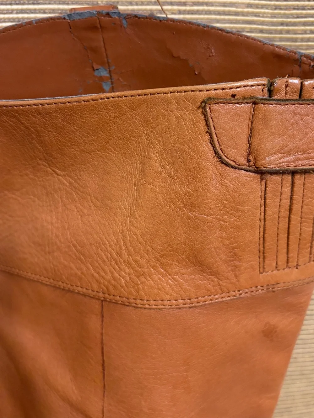 Lauren Ralph Lauren Jenessa Women's Leather Riding Boots, Deep Saddle Tan - Sz 9